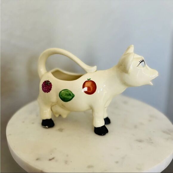 SEBASTIAN MINIATURE LC-013 Jell-O Cow‎ Milk Pitcher (Cereal Creamer 1952), RARE - Picture 9 of 11